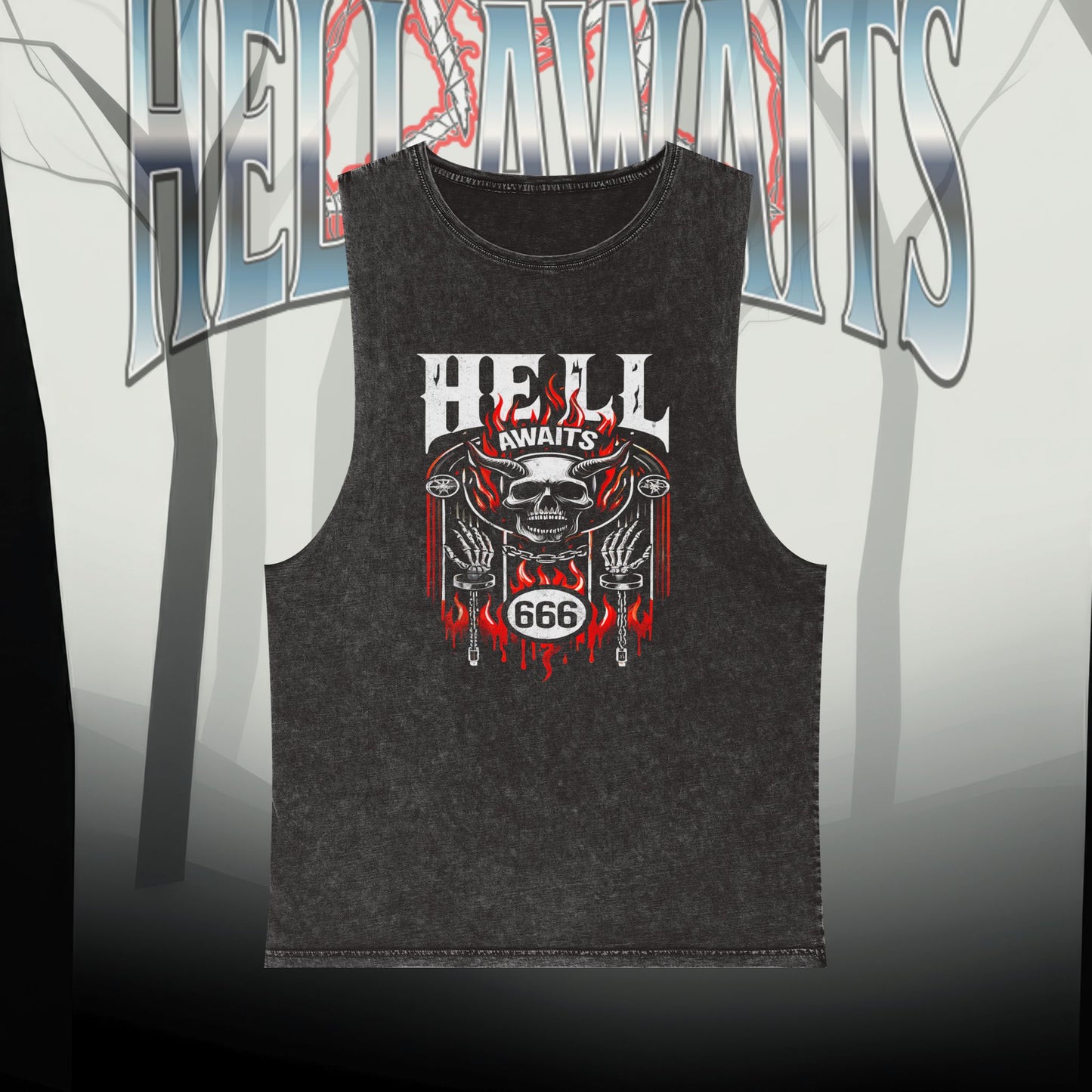 GATES OF HELL Stonewash Tank Top