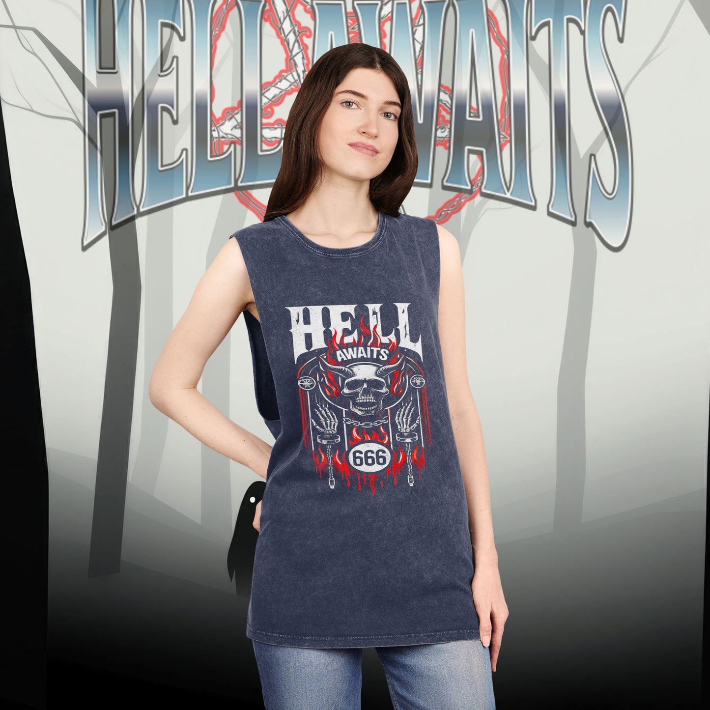 GATES OF HELL Stonewash Tank Top