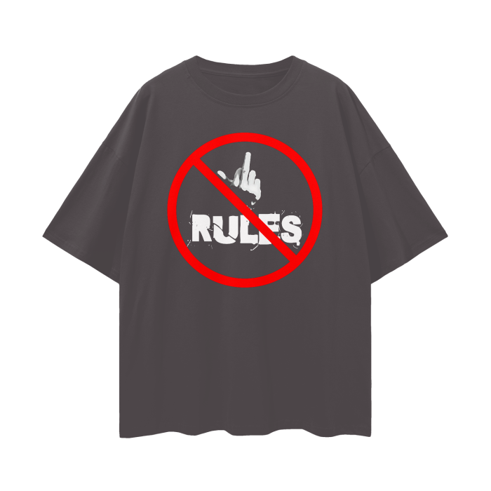 FCK RULES Oversize Deep Drop Shoulder Tee