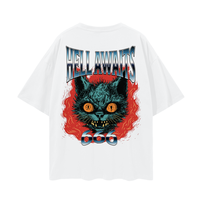 HELL KATT Oversize Deep Drop Shoulder Tee - 190 GSM