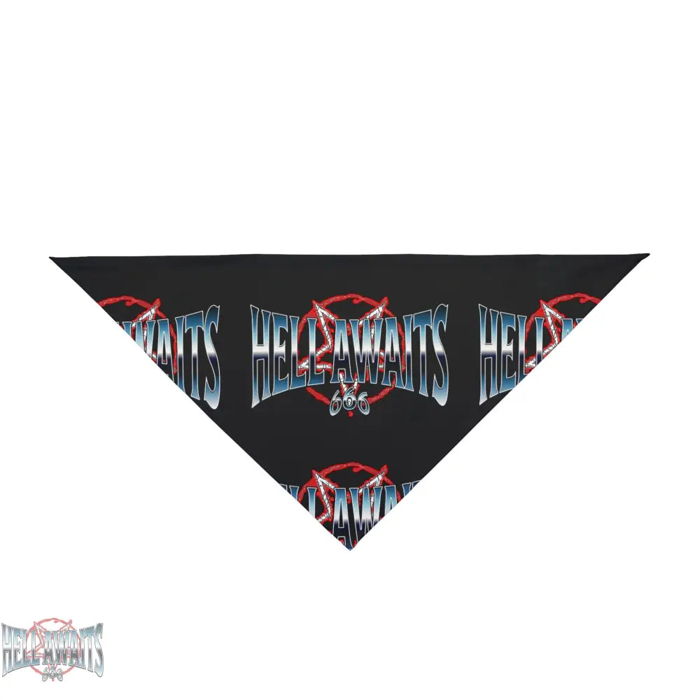 Hell Awaits 666 Logo Dog Bandana Pets